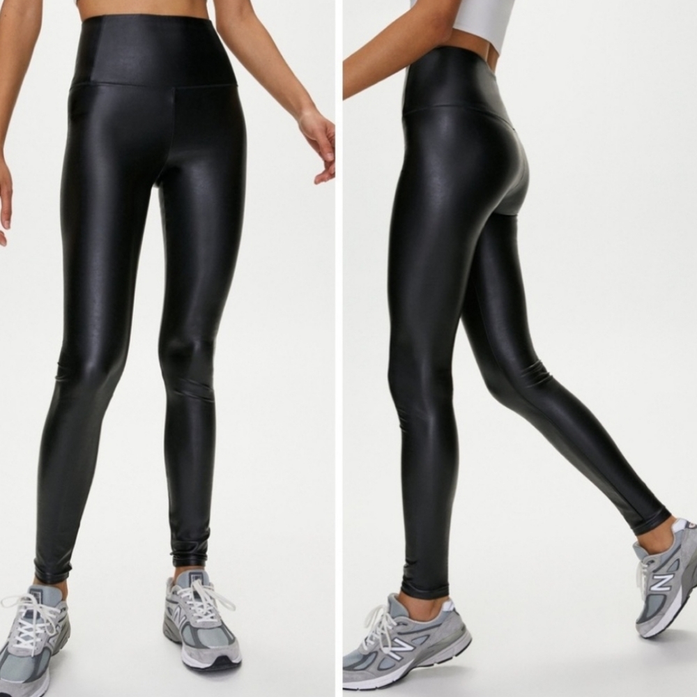 Aritzia Daria Black Faux Leather Leggings (S)